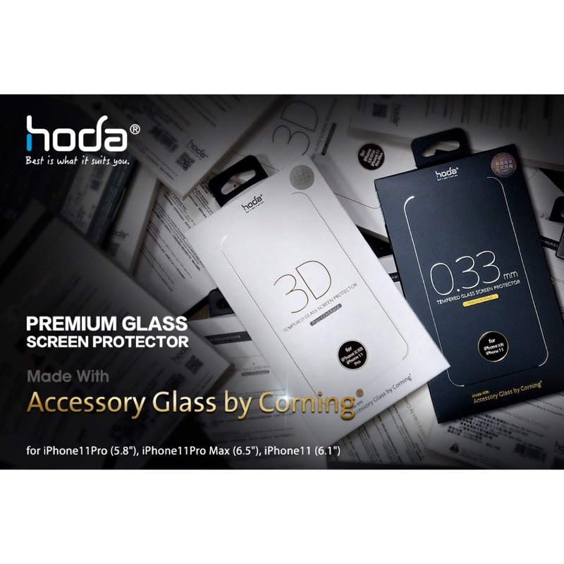 超優質hoda [iphone 11 pro、Max]美國康寧授權AGBC 3D曲面隱形滿版 / 2.5D隱形滿版玻璃貼