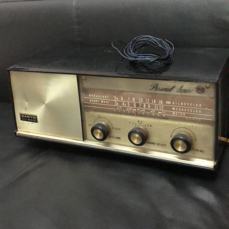 SANYO 真空管古董收音機 有SW短波收音