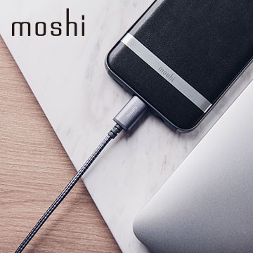 北車 捷運 Moshi Integra™ 強韌系列 USB-C to USB-A 耐用 充電/傳輸 編織線 傳輸線