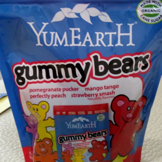 ((限時特價))美國YumEarth維他命C小熊造型有機水果軟糖(250克，含10小包)