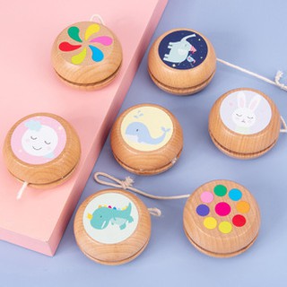 現貨《木製溜溜球】木質YOYO球 悠悠球 ♥ 兒童卡通動物 迴旋 溜溜球 經典懷舊小物 ♥ 商檢合格 溜溜球玩具