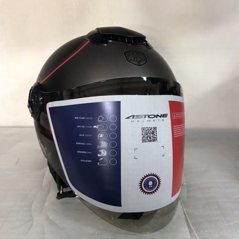 ASTONE大里特約商-moto2輪館 CJ500 3/4安全帽(黑紅)BSMI V001506安全認證