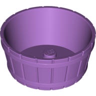 【小荳樂高】LEGO 容器 中間紫色 帶十字孔 圓木桶/圓桶 Barrel Half 64951 4651908