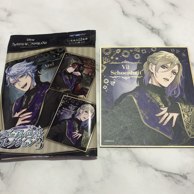 迪士尼扭曲仙境ツイステtwisted Wonderland ヴィルvil 寮長白雪寮燙金色紙海寮獅寮 蝦皮購物
