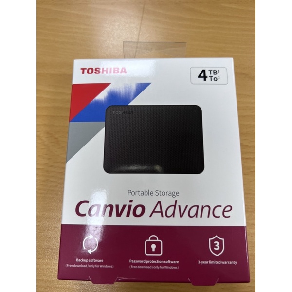 TOSHIBA東芝-V10 Canvio Advance先進碟 4TB 2.5吋外接硬碟-黑