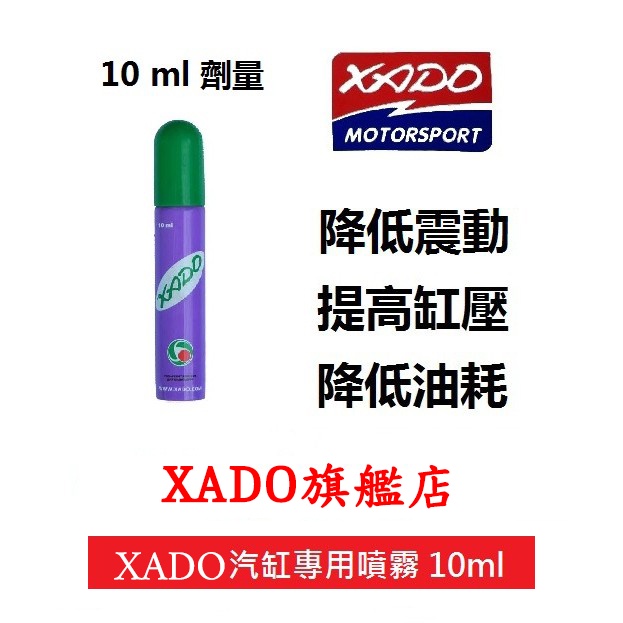 【XADO旗艦店】汽缸噴霧 40ml / 10ml / 汽缸凝膠9ml 氣缸壓力 活塞環 活塞 非清積碳 免搪缸