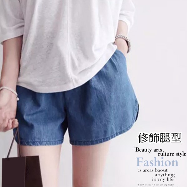 孕婦短褲 輕薄牛仔短褲 孕婦裝【CF0085】
