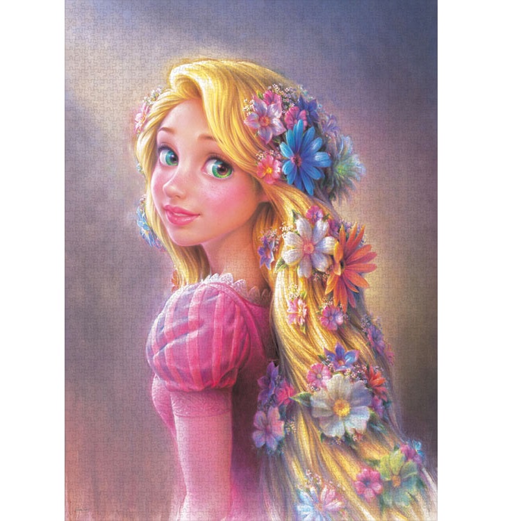Tenyo  長髮公主 頭髮閃耀著光芒的公主  1000片  拼圖總動員 Disney  迪士尼  日本進口拼圖