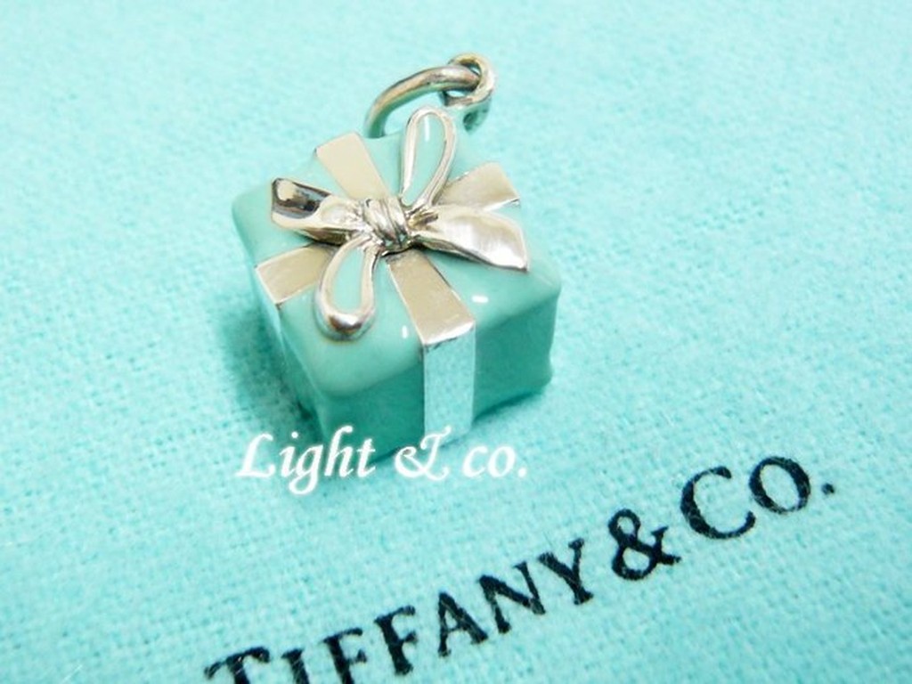 【Light &amp; co.】專櫃真品 TIFFANY &amp; CO 925 純銀 禮物盒 項鍊 墜飾 蝴蝶結 新款 砝瑯