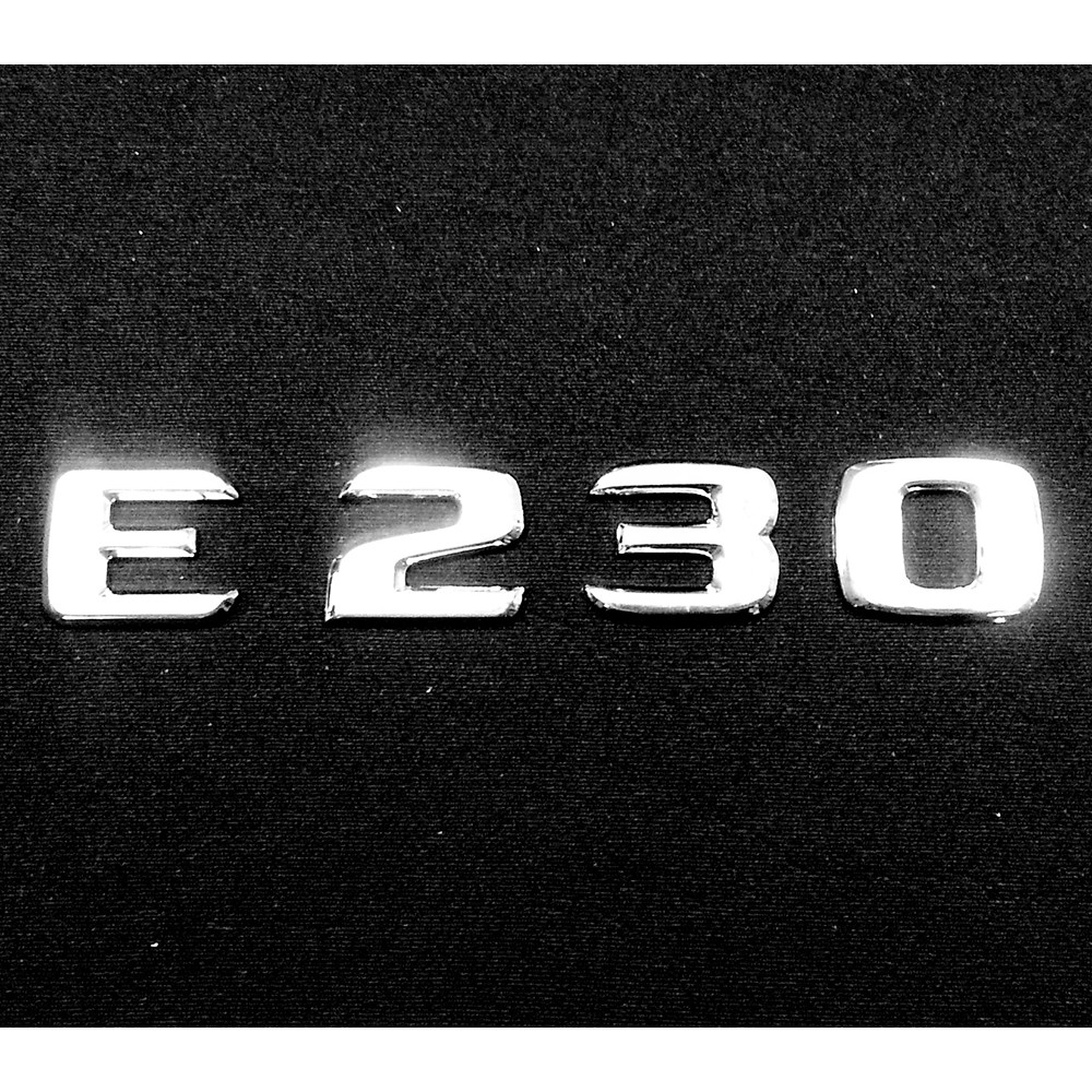 BENZ 賓士  E230 電鍍銀字貼 鍍鉻字體 後箱字體 車身字體 字體高度28mm