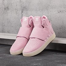 【紐約范特西】現貨 Adidas Tubular Invader 小椰子櫻花粉麂皮魔鬼氈高統女鞋 B39364