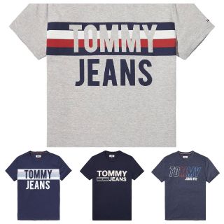 <極度絕對>TOMMY JEANS男短袖印字LOGO短T 圓領T恤