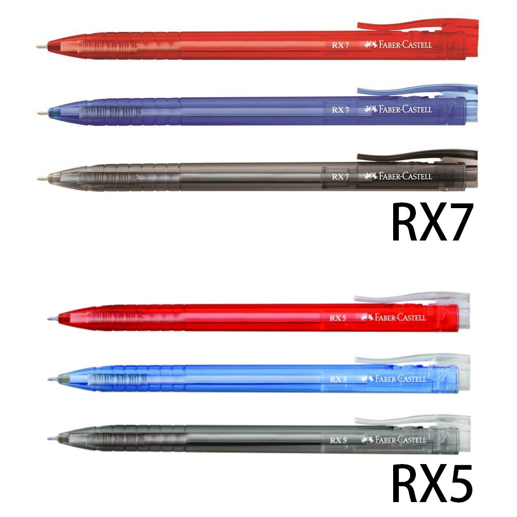 Faber-Castell 輝柏  RX-5 RX-7 酷溜原子筆 按壓 圓硃筆 0.5mm 0.7mm 【金玉堂文具】