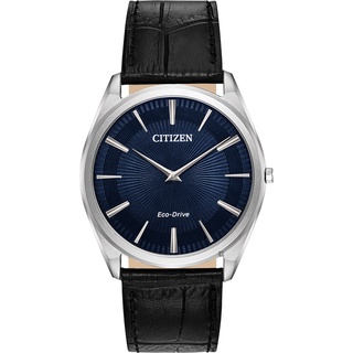 ∣聊聊可議∣CITIZEN 星辰 Eco-Drive 光動能紳士薄型手錶-藍x黑/38mm AR3070-04L