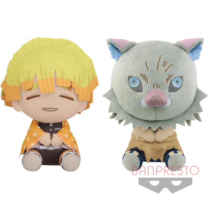 日本國內限定版 鬼滅之刃 周邊 嘴平 伊之助 我妻 善逸  玩偶 絨毛娃娃  嘴平伊之助 我妻善逸 正版景品