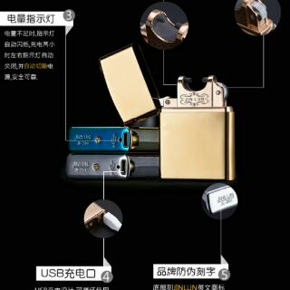 【電弧打火機】衝評價 創意JINLUN USB充電打火機 電磁脈衝電弧 個性金屬 電子點煙器 防風 海關