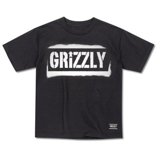 Grizzly Stencil Stamp T恤 (黑)《Jimi Skate Shop》