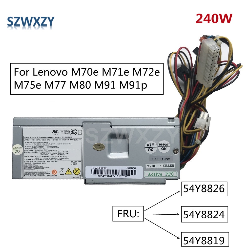 LENOVO Szwxzy FSP240-50SBV 適用於聯想 M70e M71e M72e M75e M77 M80