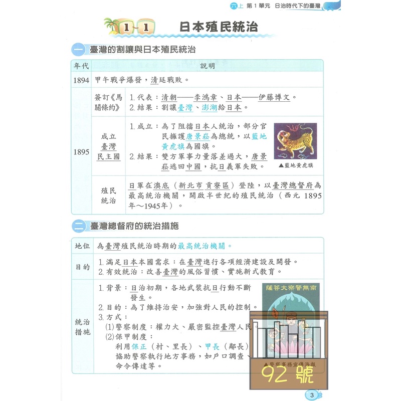 奇鼎國小課堂精華評量康版社會6上