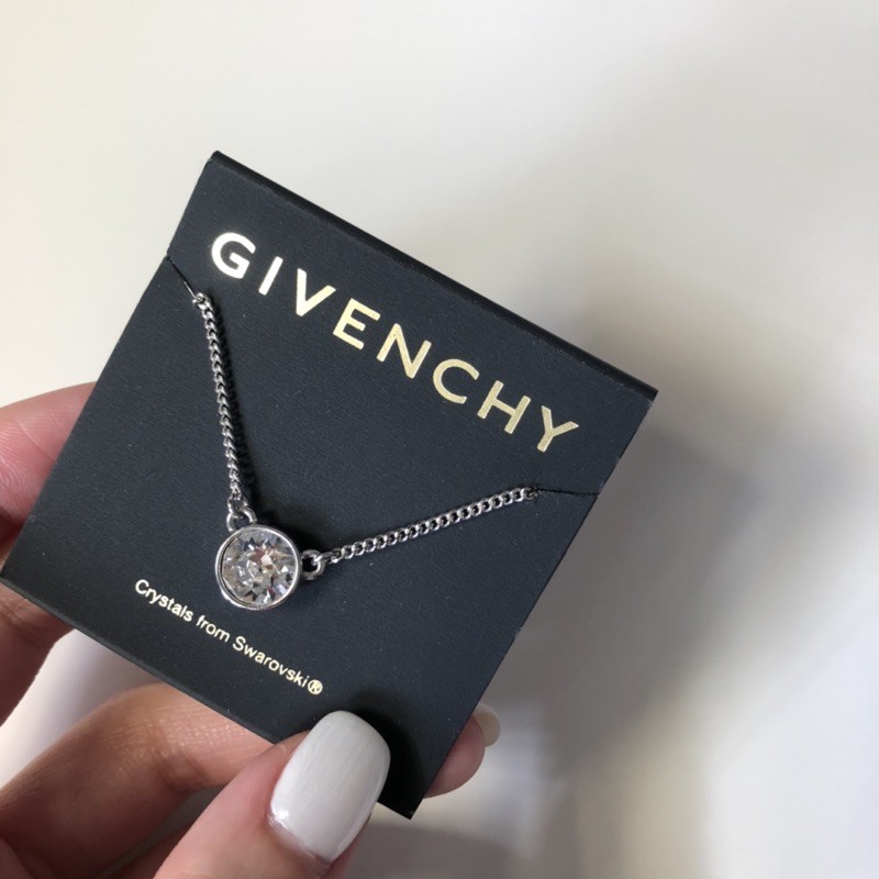 全新🇺🇸✨美國帶回 紀梵希 施華洛世奇 聯名 水鑽 項鍊 Givenchy X Swarovski 單鑽 銀色 送禮自用