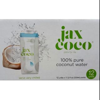 JAX COCO 100%椰子水 每瓶330毫升X12入-吉兒好市多COSTCO代購