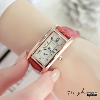 REBIRTH品牌 長方羅馬數字秒針圈鱷魚紋皮革錶帶手錶【ta069】911 SHOP