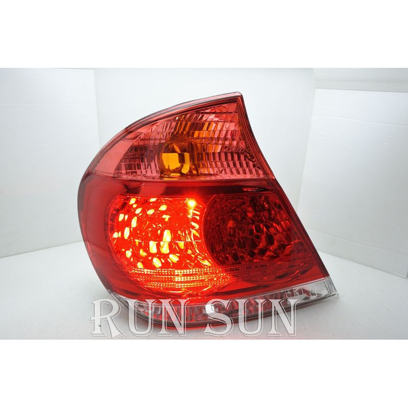 ●○RUN SUN 車燈,車材○● 全新 豐田 2004 2005 2006 CAMRY 晶鑽紅白 尾燈 一顆 台灣製造