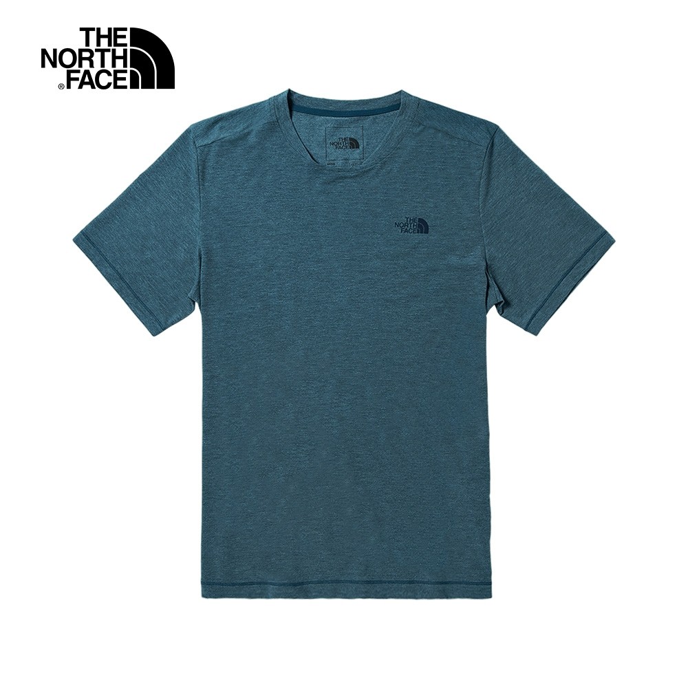The North Face 男 吸濕排汗短袖T恤 藍色 NF0A4UAJQ4V