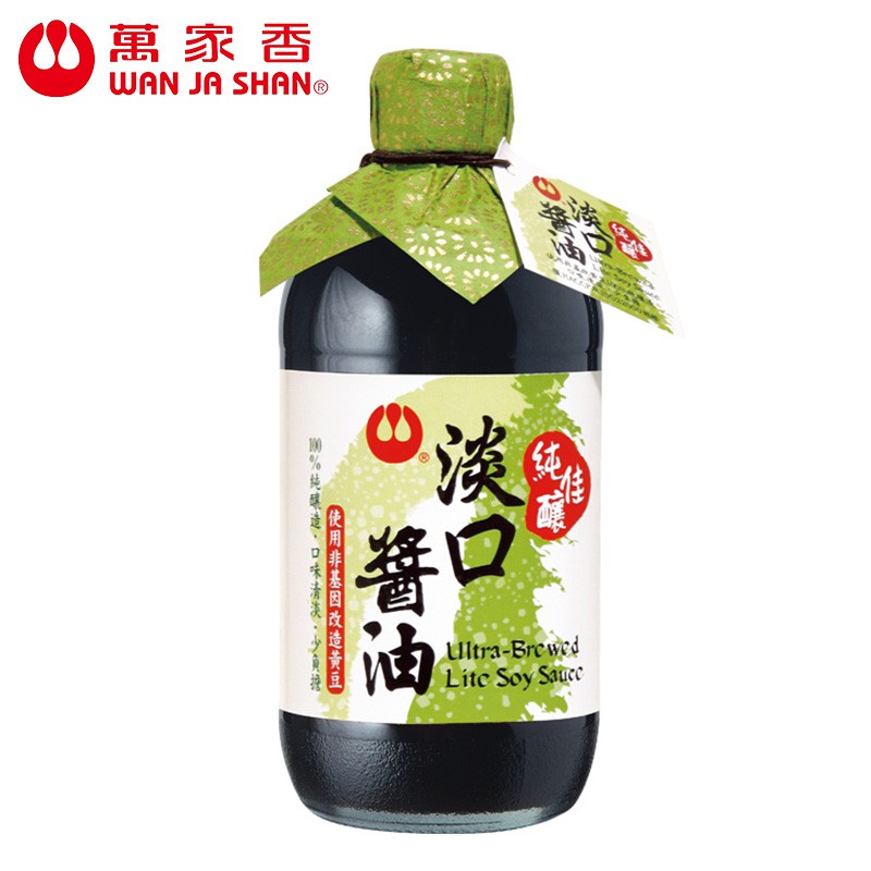 【萬家香】純佳釀淡口醬油450ml(超取限購4瓶)