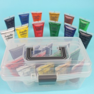 蒙納壓克力顏料 12色壓克力顏料組 25ml /一盒入 丙烯顏料 手提盒