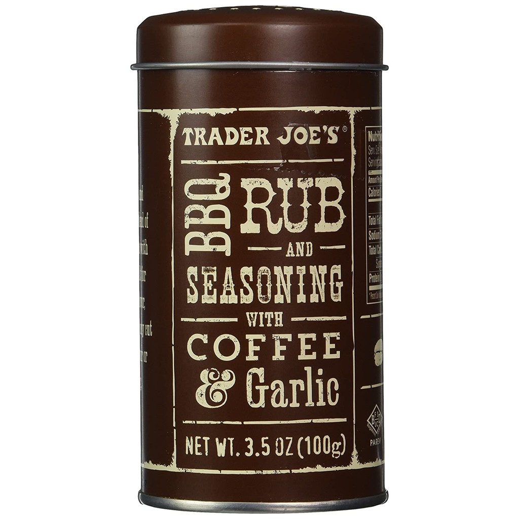 代購  Trader Joe’s BBQ rub Coffee garlic 咖啡大蒜調味料 BBQ 烤肉粉 100g