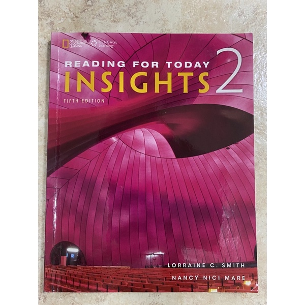 二手書reading for today insights 2（ISBN-13:978-1-305-57997-2)
