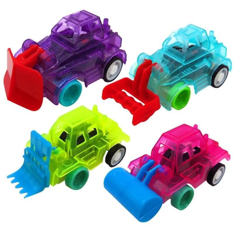 【媽媽購】迴力(透明)工程車(迴力車)迴力挖土機 兒童玩具