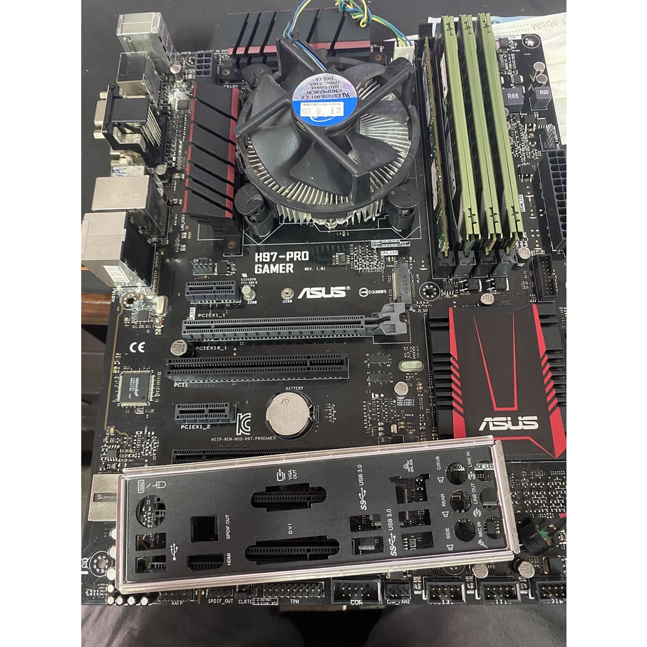 四代 i5 4440/華碩 H97 PRO GAMER/金士頓DDR3 1600 4G*4 附檔板 風扇