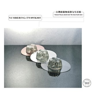 《全館出清》TW095K805 臺廚名匠 典雅壓克力夾無痕強力貼片(1入組) 廚房浴室收納 無痕掛勾 SGS認證臺灣製