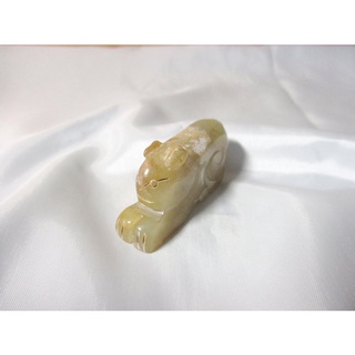 吉祥玉和闐老玉飄雪回首玉虎老玉礦石