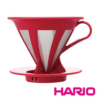 鑠咖啡 免濾紙咖啡濾杯HARIO CFOD-02B /R V60 免濾紙 黑色/紅色 濾杯 1-4杯