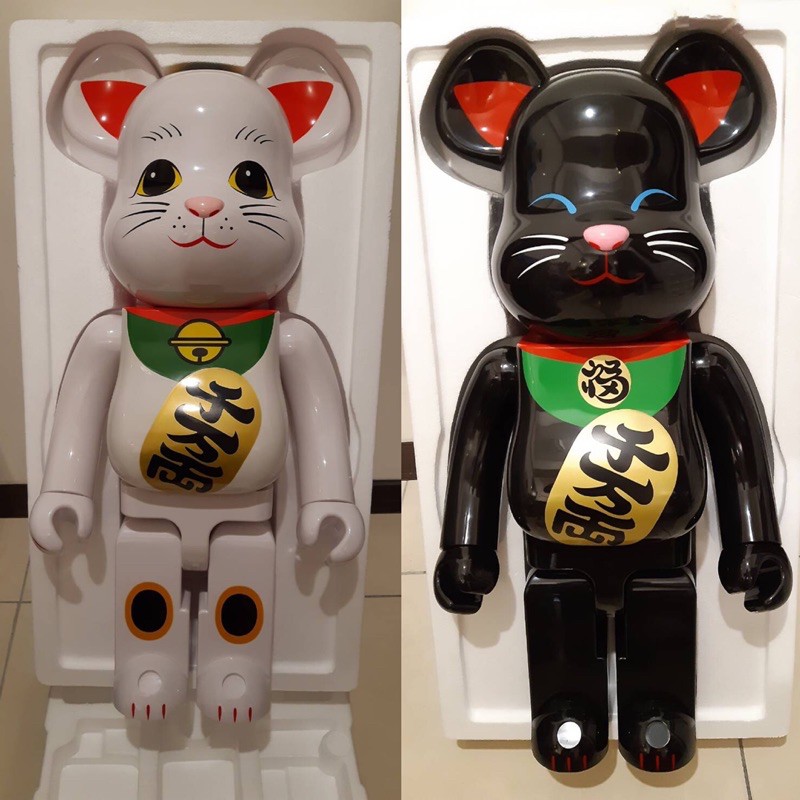 白+黑 初代 BE@RBRICK 招財貓 1000% 晴空塔 限定