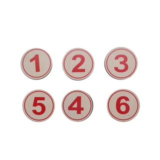 達課 防水木質數字牌II 1-6號桌號牌 桌號附泡棉膠 桌邊牌 號碼牌 數字貼 門牌數字貼 房號牌