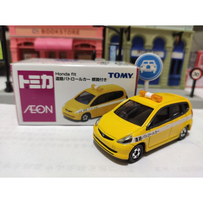 Tomica 舊藍標 絕版 稀有 Aeon 特注 交通豆 交通號誌 系列 Honda Fit 一代 道路安全車
