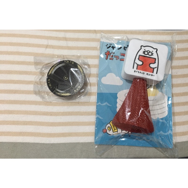 壽司郎 扭蛋 轉蛋 手機支架 鮭魚 壽司 彈簧玩具