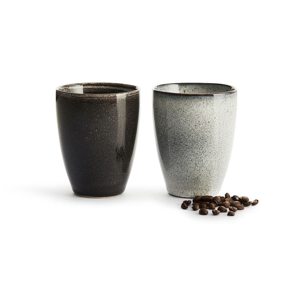 【瑞典sagaform】 Nature瓷釉彩水杯組-2入《拾光玻璃》茶杯 下午茶