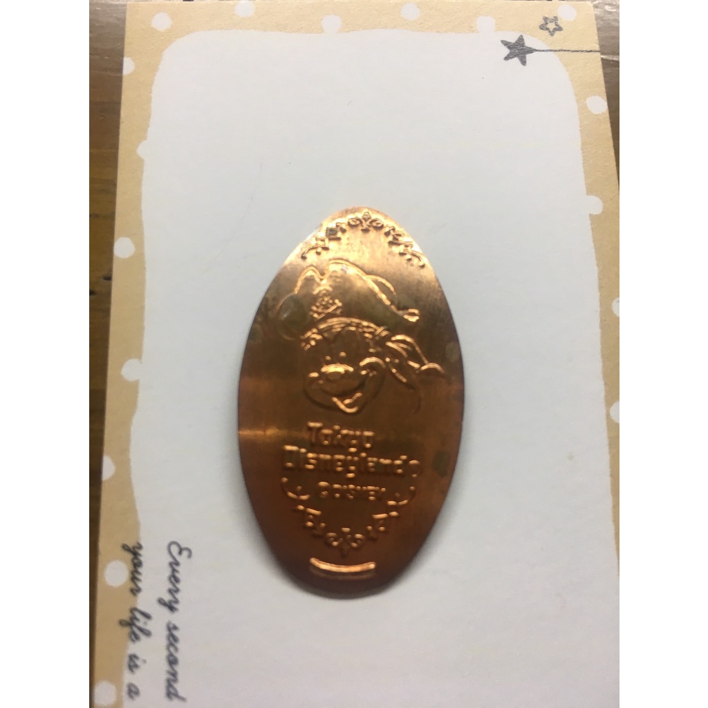 【二手商品】Tokyo Disneyland東京迪士尼樂園 米奇 海盜 紀念幣 壓印幣 金幣 收藏品