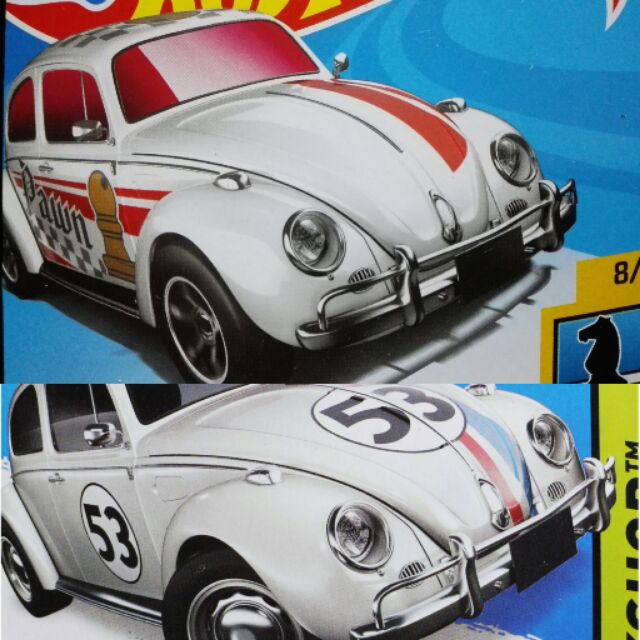 風火輪Hot Wheels VOLKSWAGEN BEETLE純淨白典雅車身配銀黑雙色鋁圈電鍍復古前後保險桿版本