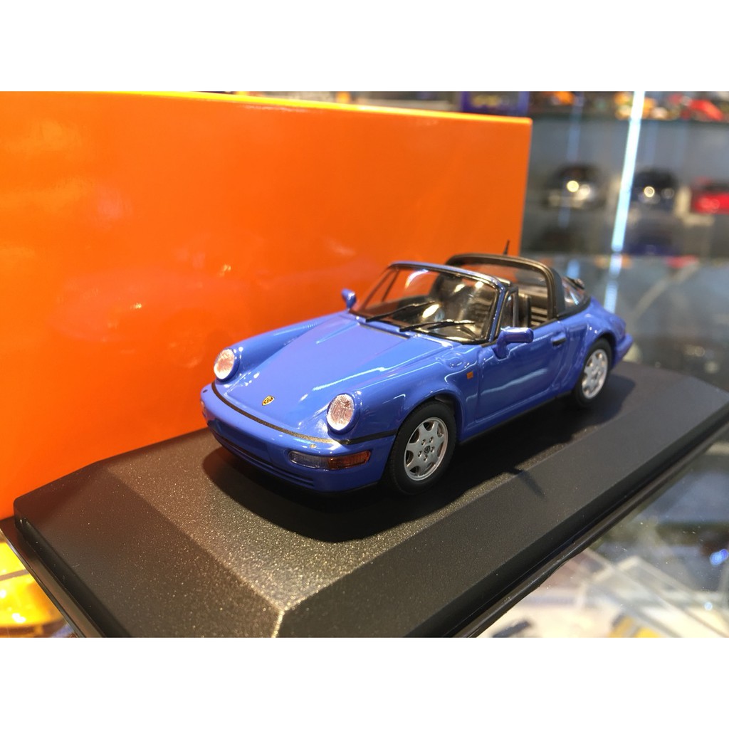 吉華科技@1/43 MINICHAMPS PORSCHE 911 CARRERA 2 TARGA (964) 藍色