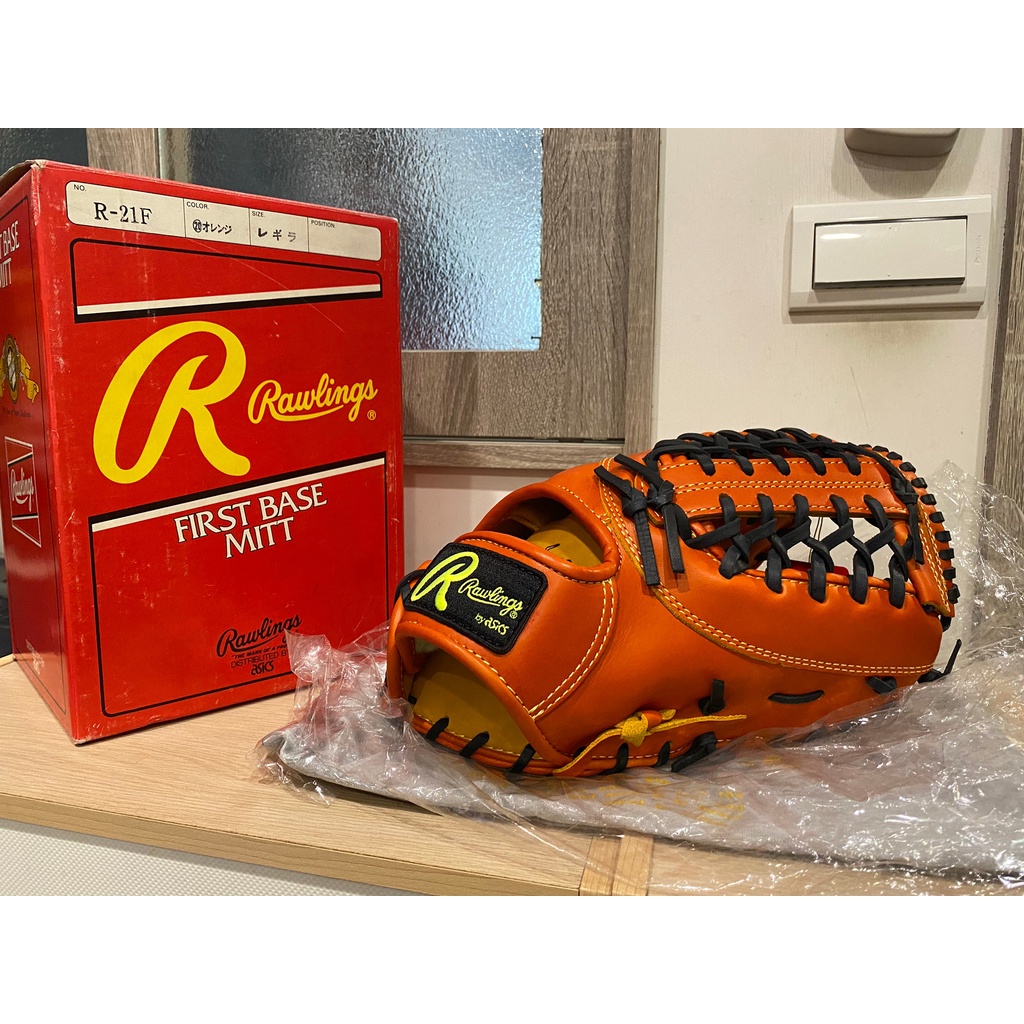 Rawlings 日規日本製絕版停產硬式棒壘球一壘手手套  棒球手套 / 壘球手套 / 一壘手套 R-21F 亞瑟士代理