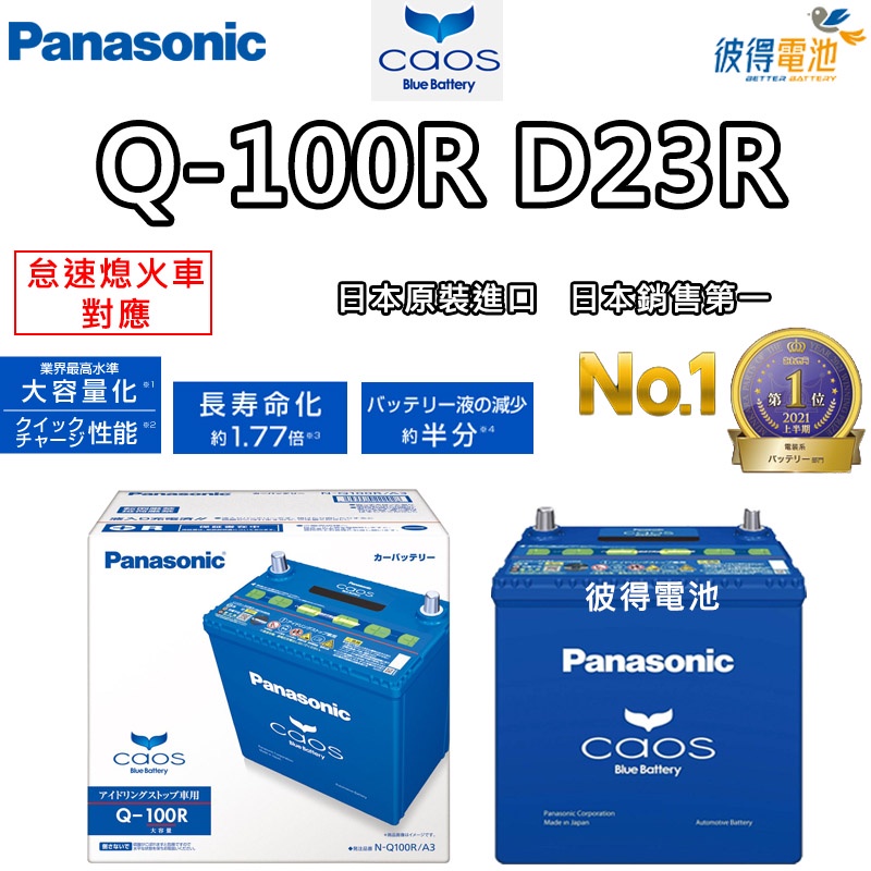 日本國際牌Panasonic Q-100R 怠速熄火電瓶 SUBARU 2010年~2020年 Outback 日本製造