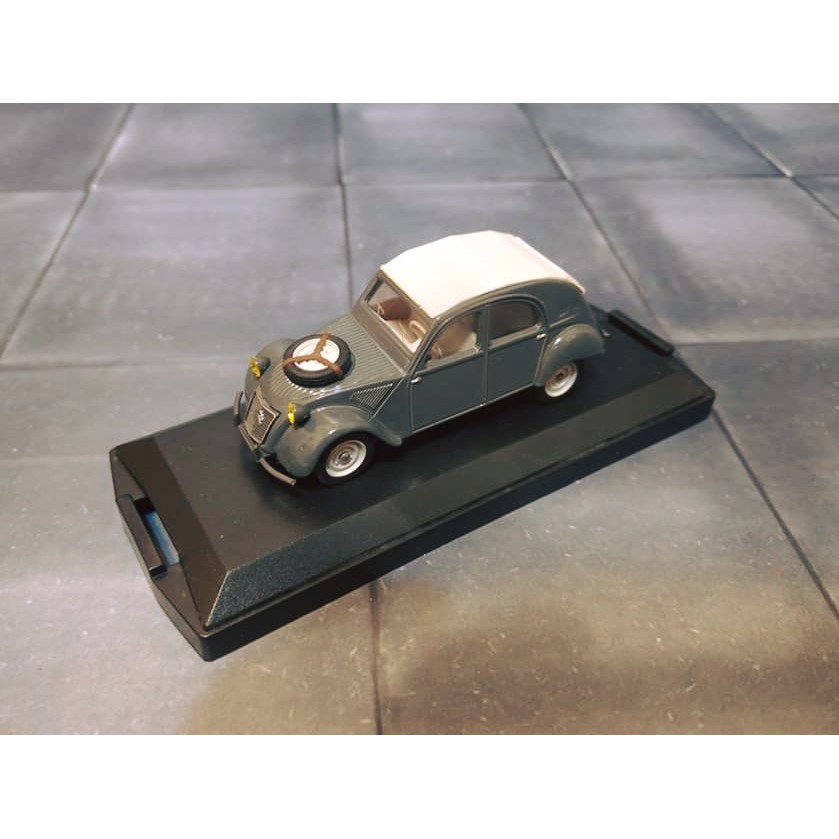 【古董車系列】雪鐵龍 Citroen 2CV SAHARA 4X4 1:43比例 模型 小汽車 仿真 收藏 附壓克力盒