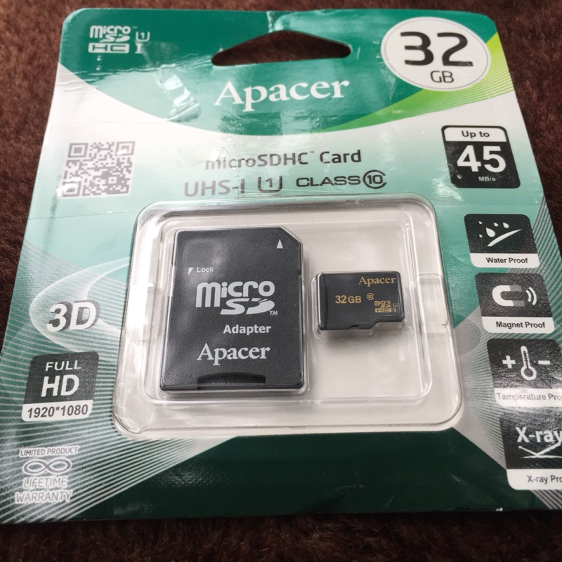 代售 Apacer Micro SD 32G 附轉卡 2張ㄧ組價