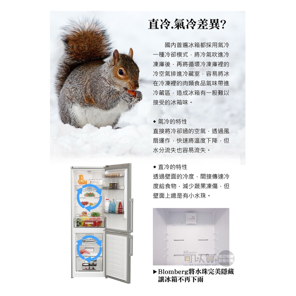 Blomberg 德國博朗格 Brfb1512ss 505l 獨立型不鏽鋼雙門冰箱 原廠公司貨 蝦皮購物